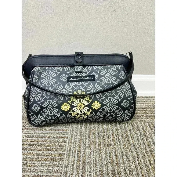 Petunia Pickle Bottom Cross Town Clutch Coated Canvas Diaper Bag, Embroidery - Picture 1 of 16